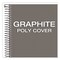 TOPS 8.5 in. x 5.5 in. Sheets 1-Subject Narrow Rule Color Notebooks - Graphite Cover